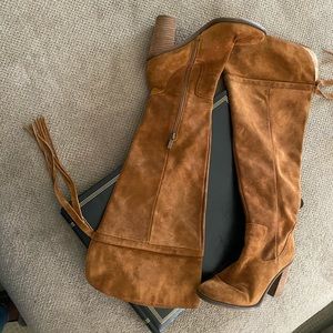 Franco Sarto Suede Knee Boots ~ size 8